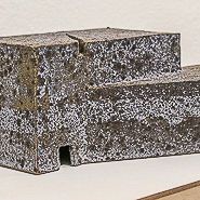 Intimate Corners #7 from the Intimate Corners Series, 2016 clay hard-slab construction cash glaze mid-fire reduction 8 x 5 x 4” Courtesy of the artist