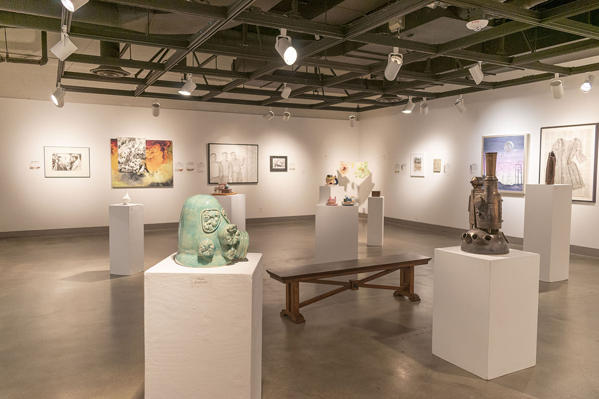 Installation View, Back of Gallery, Ink & Clay 44 Exhibition, Aug. 22, 2019 to Nov. 21, 2019
