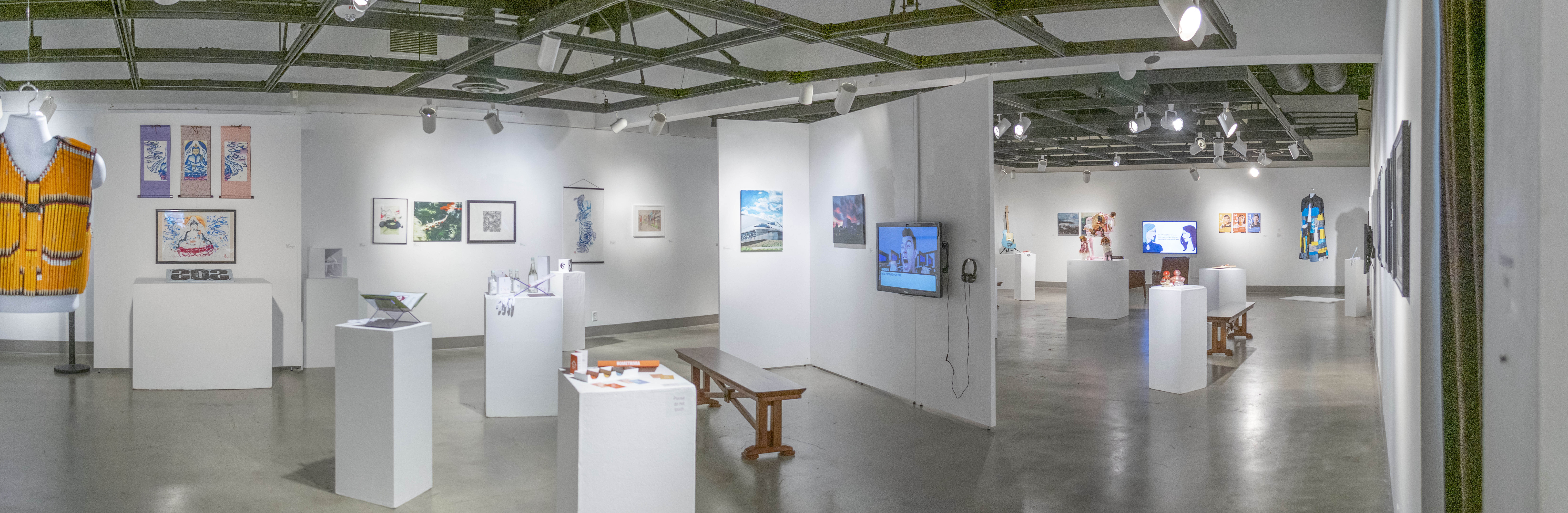 Back of gallery, Exhibition: PolyKroma 2019, Apr. 27, 2019 to May 19, 2019, Co-curated by Michele Cairella Fillmore & Sooyun Im, W. Keith & Janet Kellogg Art Gallery, Cal Poly Pomona. 