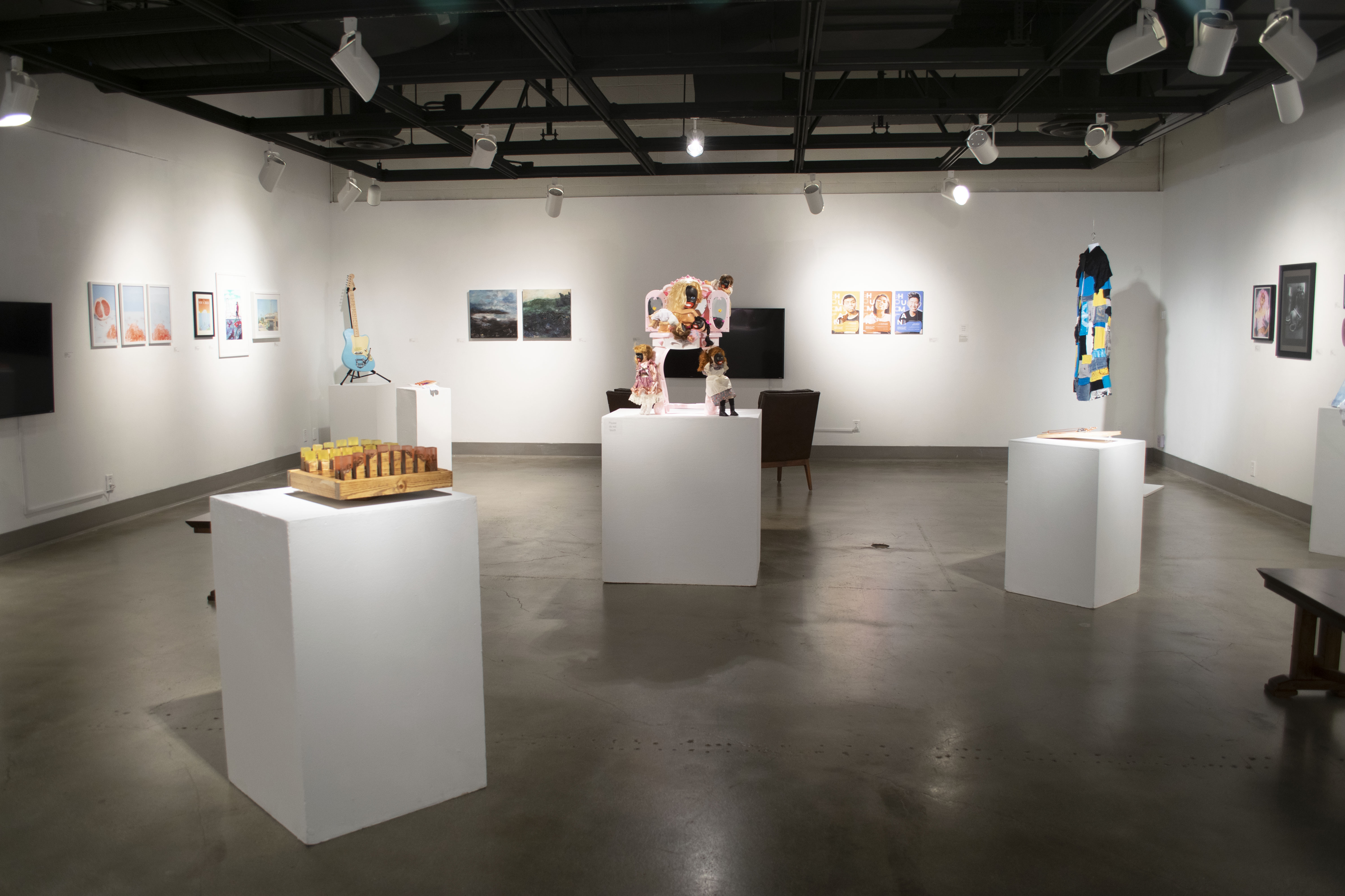Back of gallery, Exhibition: PolyKroma 2019, Apr. 27, 2019 to May 19, 2019, Co-curated by Michele Cairella Fillmore & Sooyun Im, W. Keith & Janet Kellogg Art Gallery, Cal Poly Pomona.