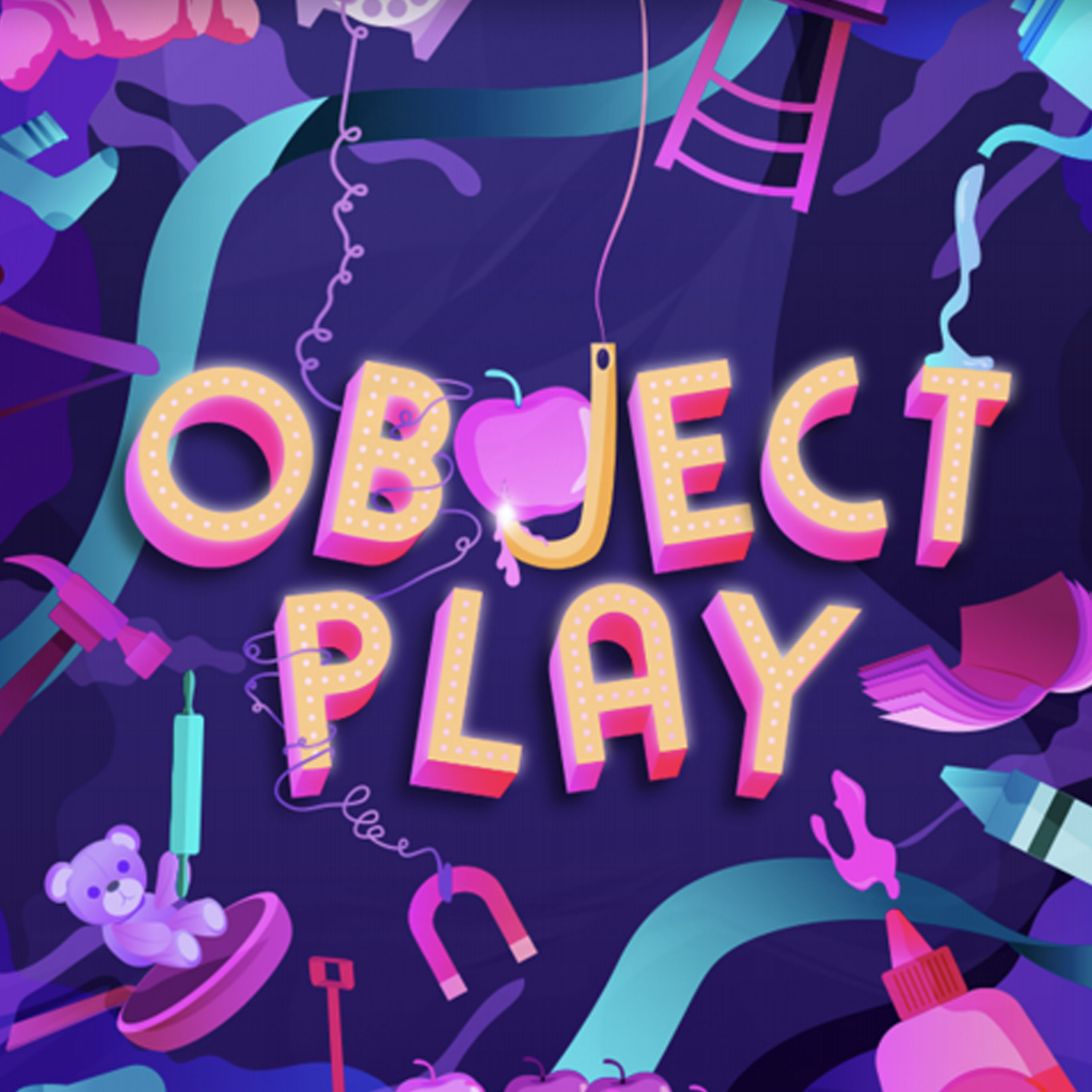 colorful vibrant Object Play Poster