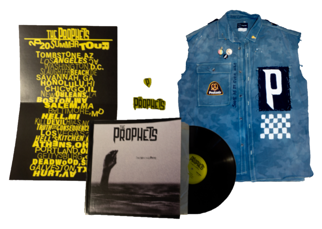 The Prophets Design Campaign: Vinyl Record, Jacket, Tour Poster, Sticker, Guitar Pick and Battle Vest by Noah Cervantes