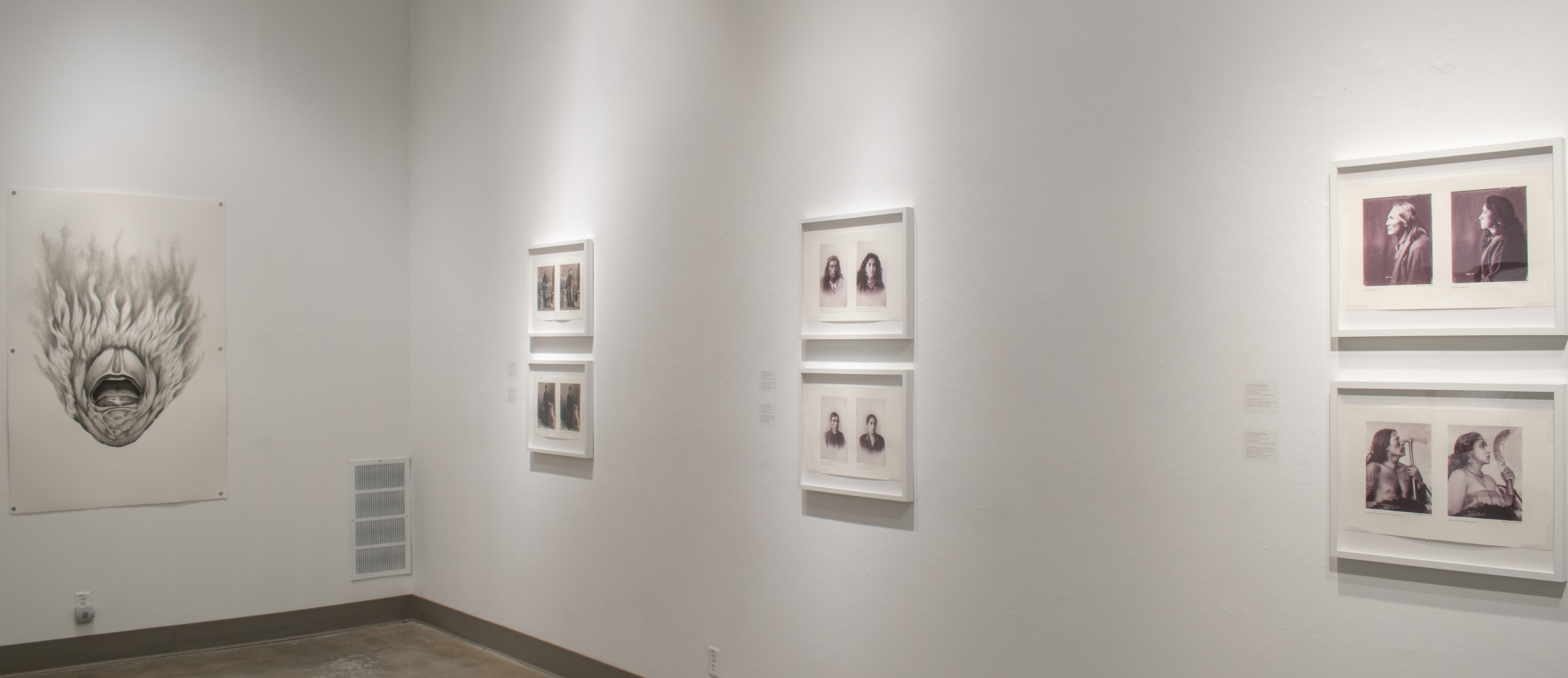 Installation View, Front West Gallery, Black, White & Shades of Grey Exhibition, Jan. 18, 2022 to Mar. 27, 2022.