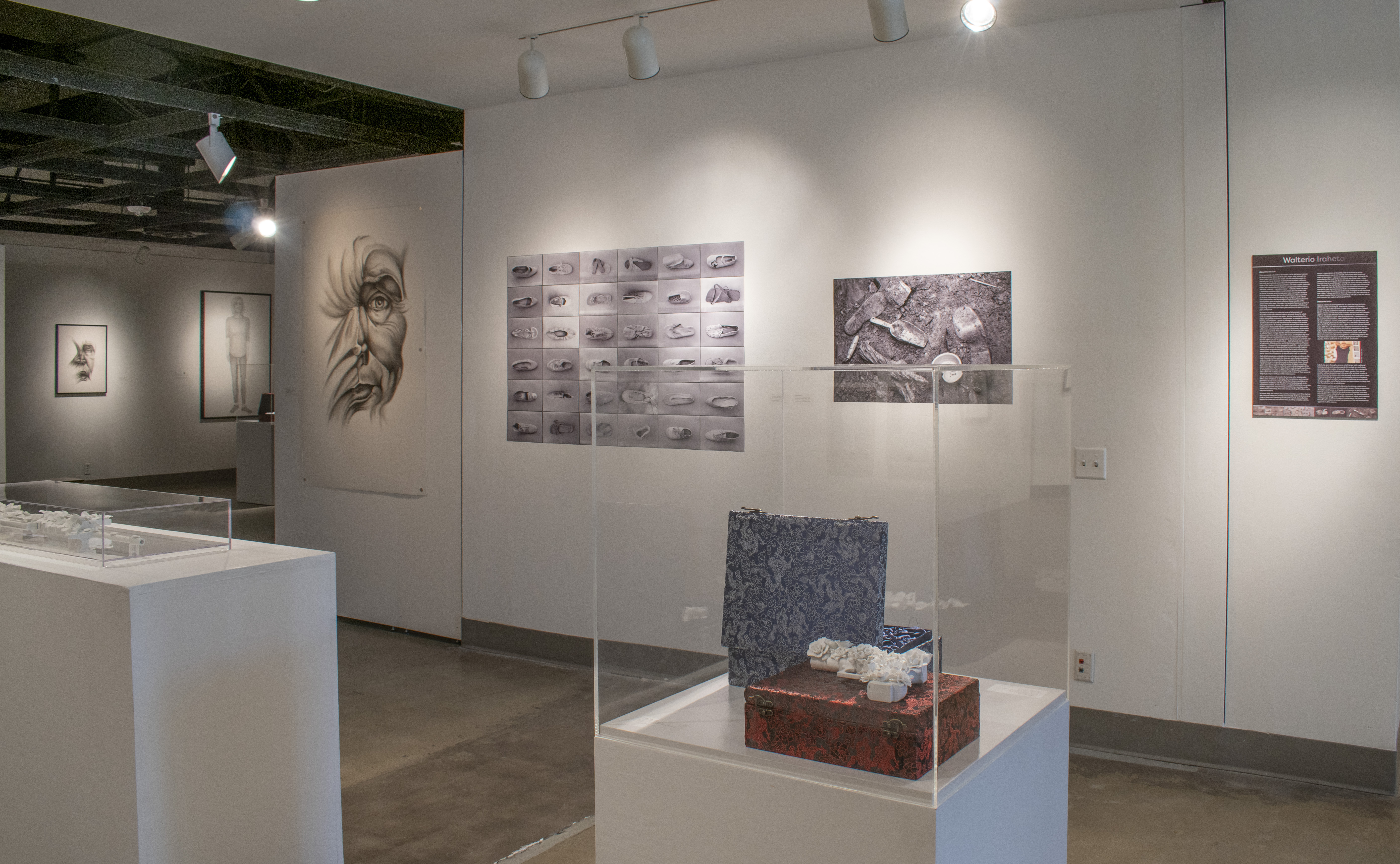 Installation View, Corridor of Gallery, Black, White & Shades of Grey Exhibition, Jan. 18, 2022 to Mar. 27, 2022.