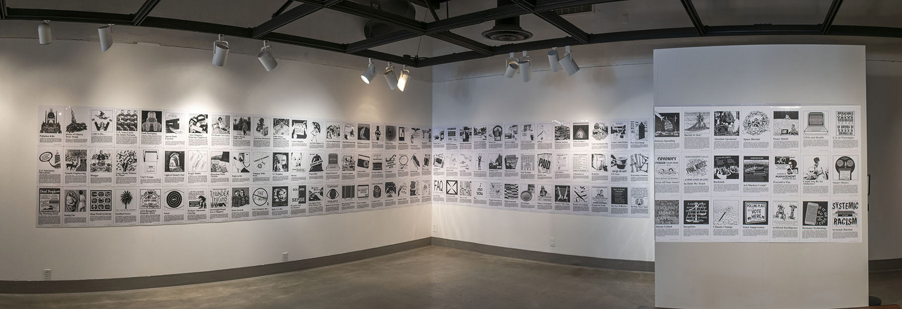 Installation View, Back of Gallery, Black, White & Shades of Grey Exhibition, Jan. 18, 2022 to Mar. 27, 2022.