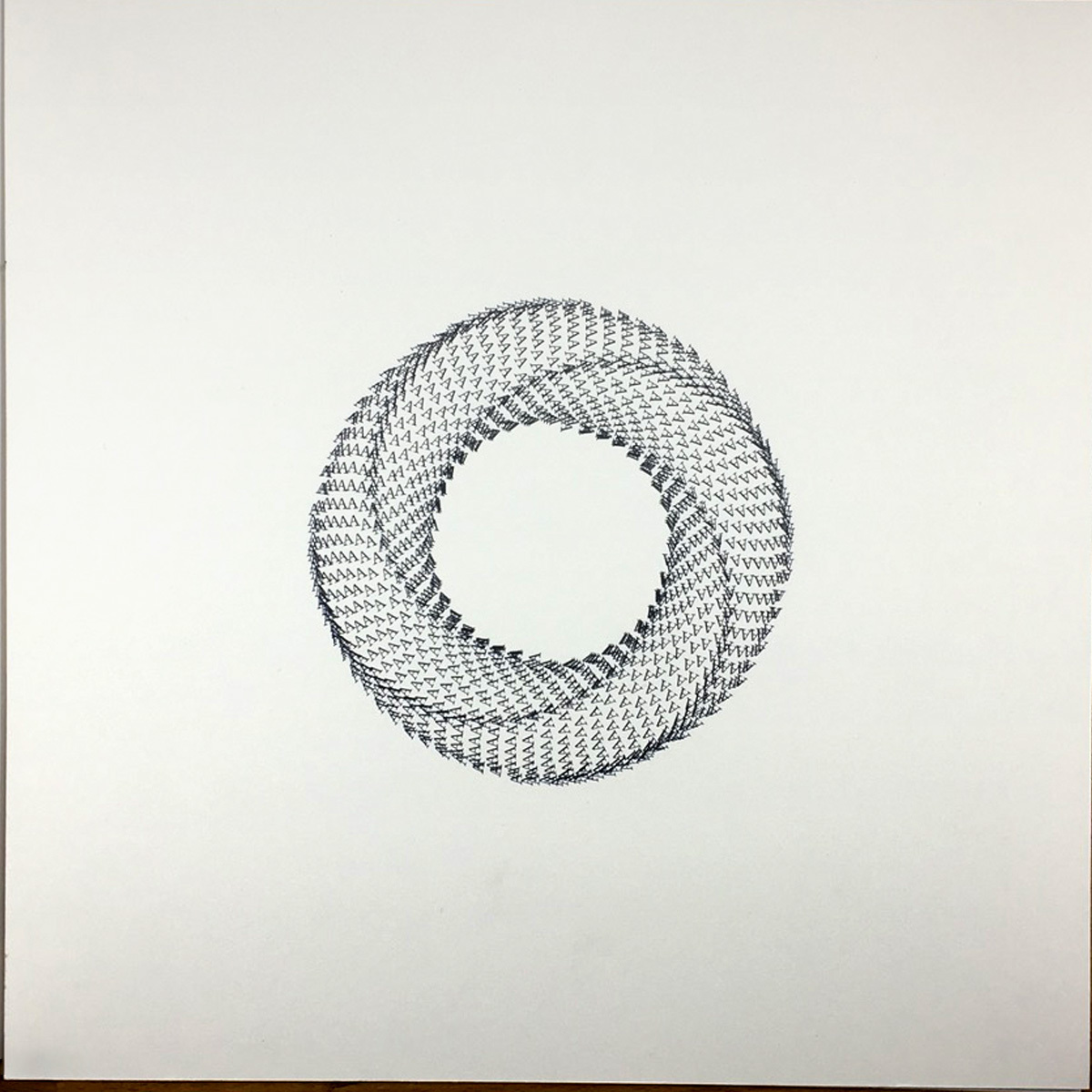 a single spiral with the letter "A" pressed in going around the spiral to give dimension.