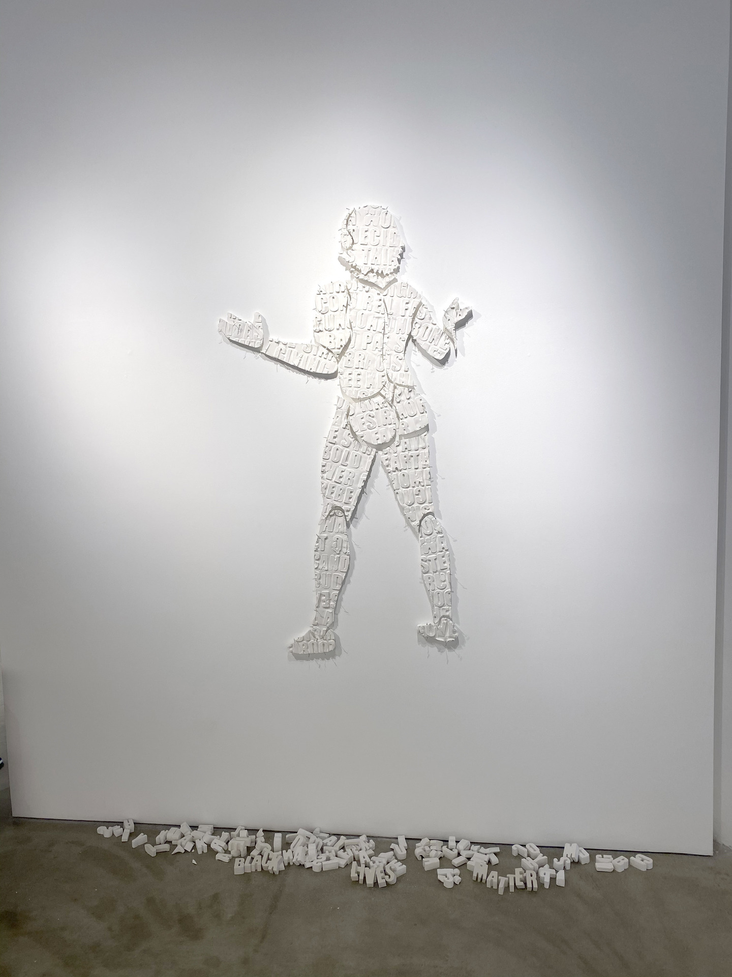 K. Ryan Henisey​ Babel, 2020​ plaster castings​ 72 x 36 x 1”​ Image use courtesy of the artist