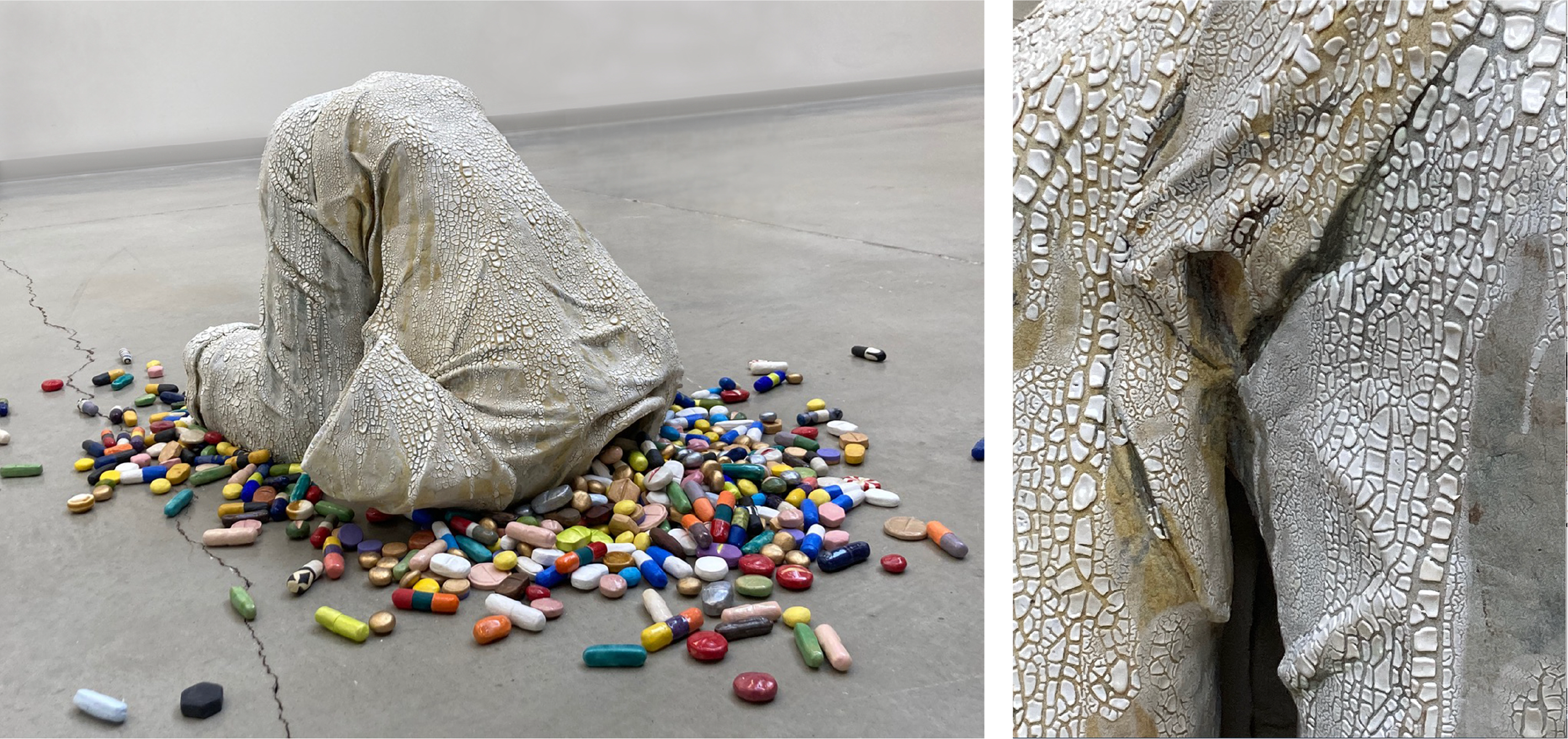 Shoko Tanaka Project :pills, 2021 grazed ceramic, acrylic paint 21 x 24.5 x 27” Image use courtesy of the artist
