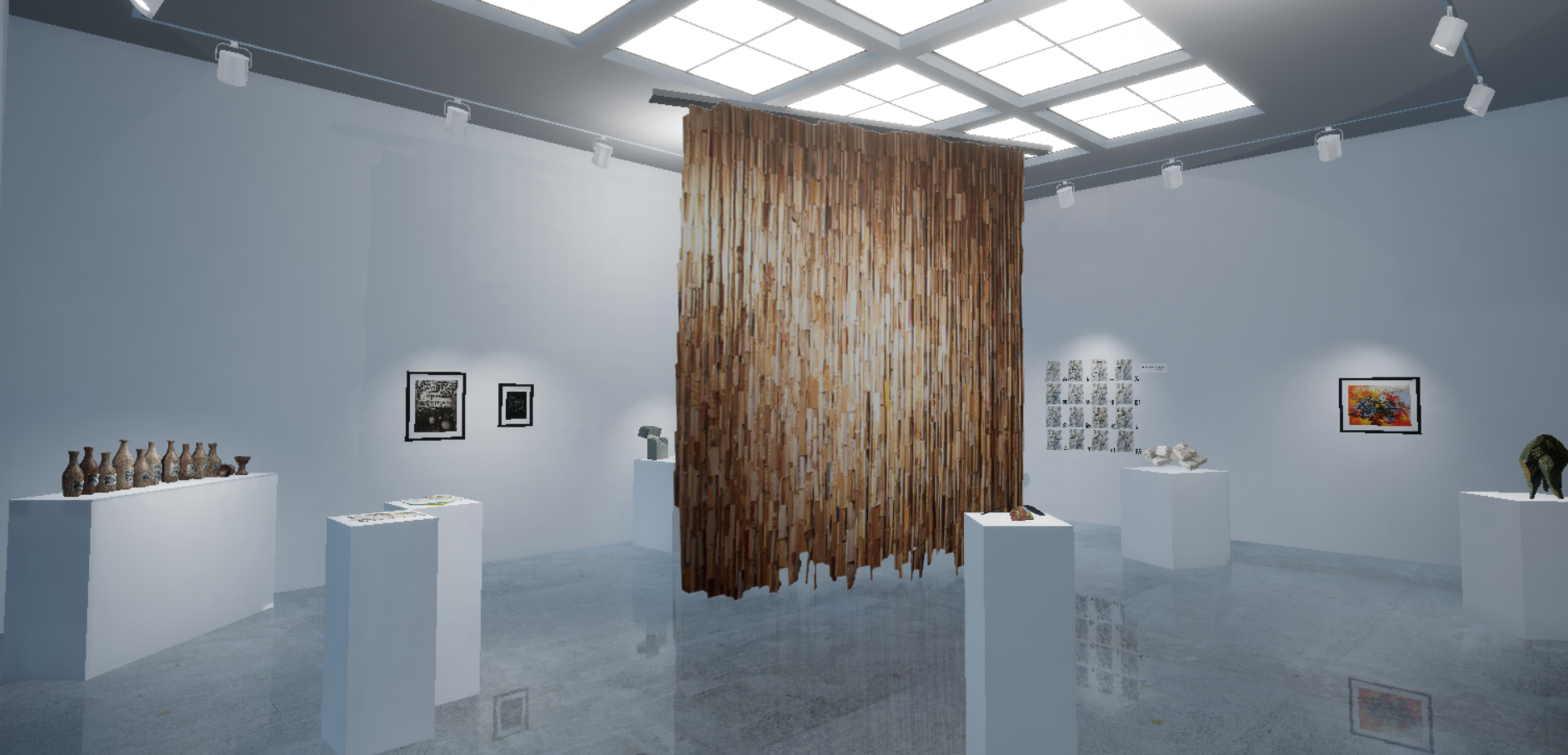 Installation View, Front East Gallery, "Ink & Clay 45" Virtual Exhibition