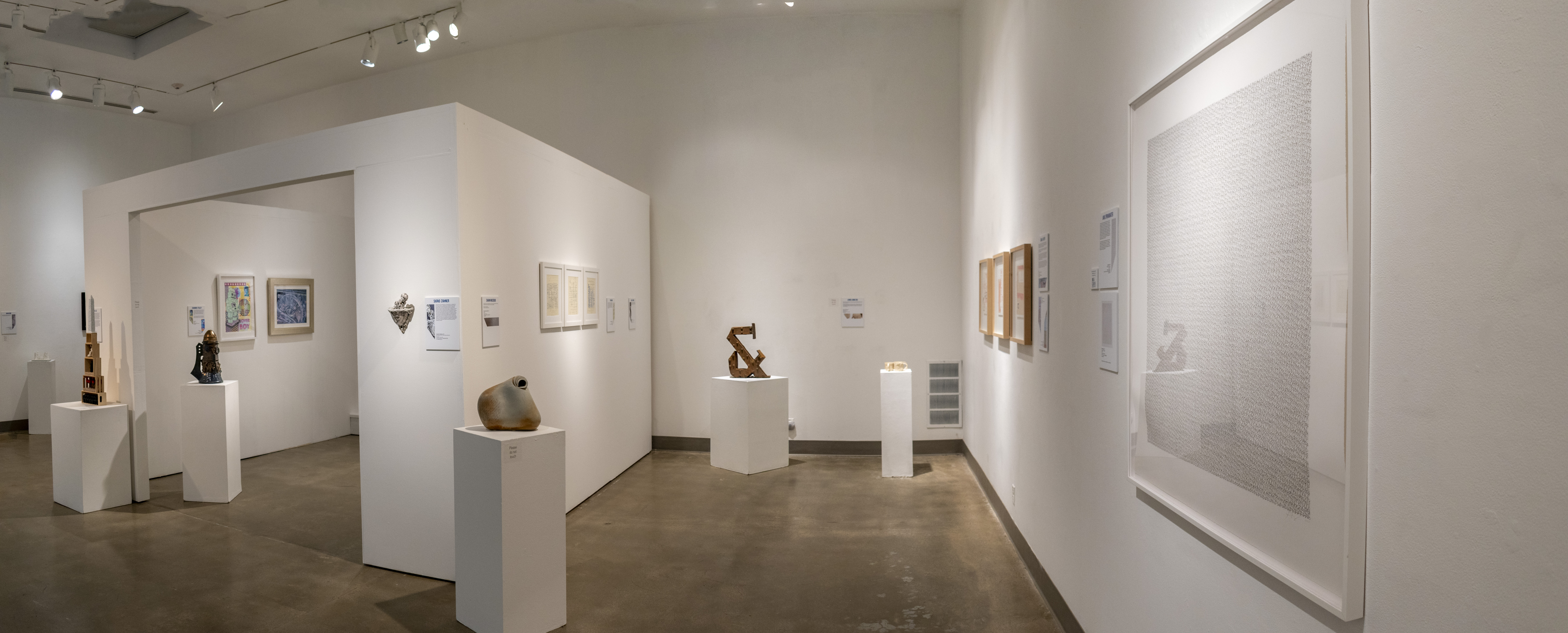 Installation View, West Gallery, Ink & Clay 45 Exhibition, August 18, 2022 to November 17, 2022