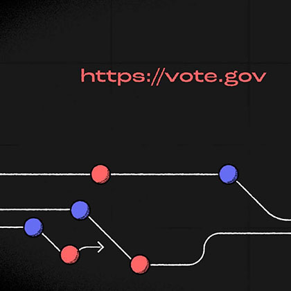 Michelangelo Barbic, Voting for 2020 In a Nutshell, 2020, Digital Video/2D Infographic/Adobe After Effects, Adobe Premiere Pro, Adobe Audition, Adobe Illustrator, Adobe Photoshop, run-time: 00:00:30. Courtesy of the artist