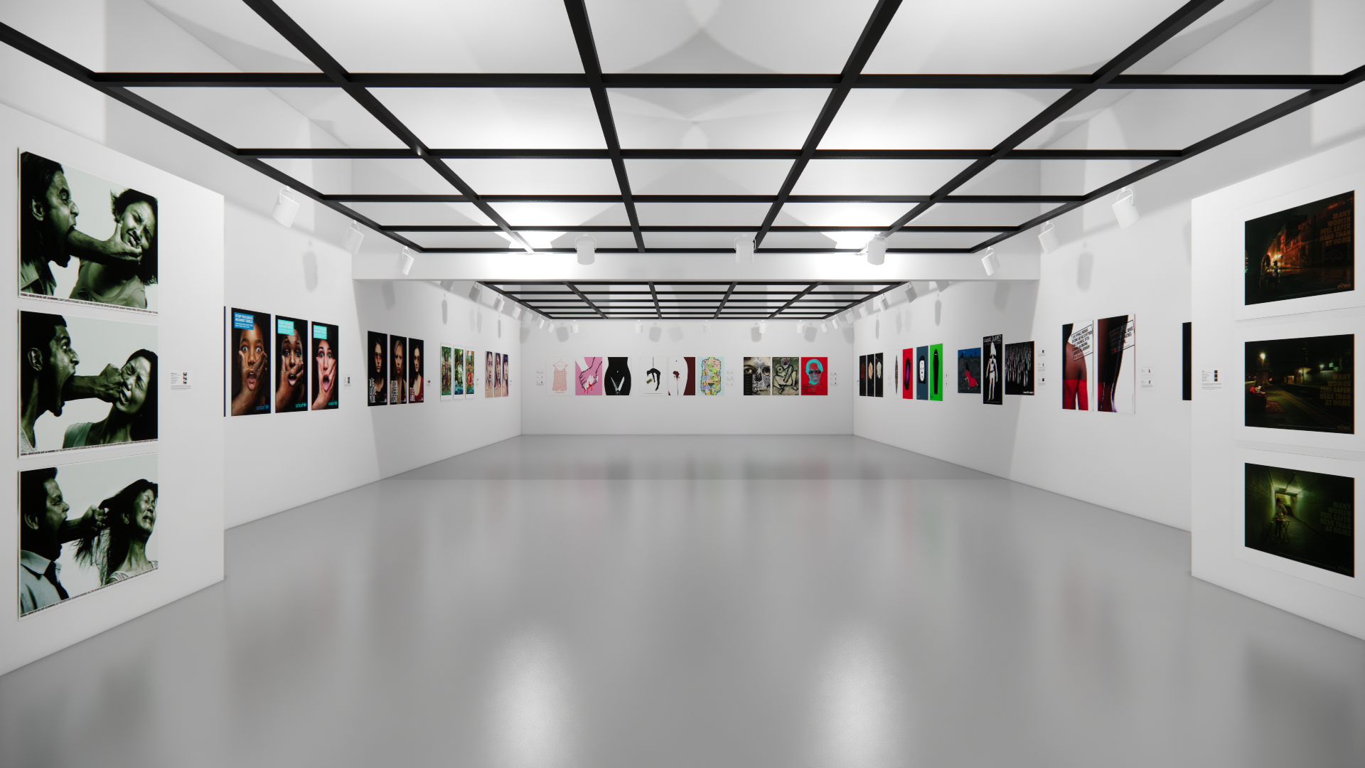 Installation View, Back of Gallery, Women's Rights are Human Rights Exhibition, Sept 15, 2021 to Dec 1, 2021