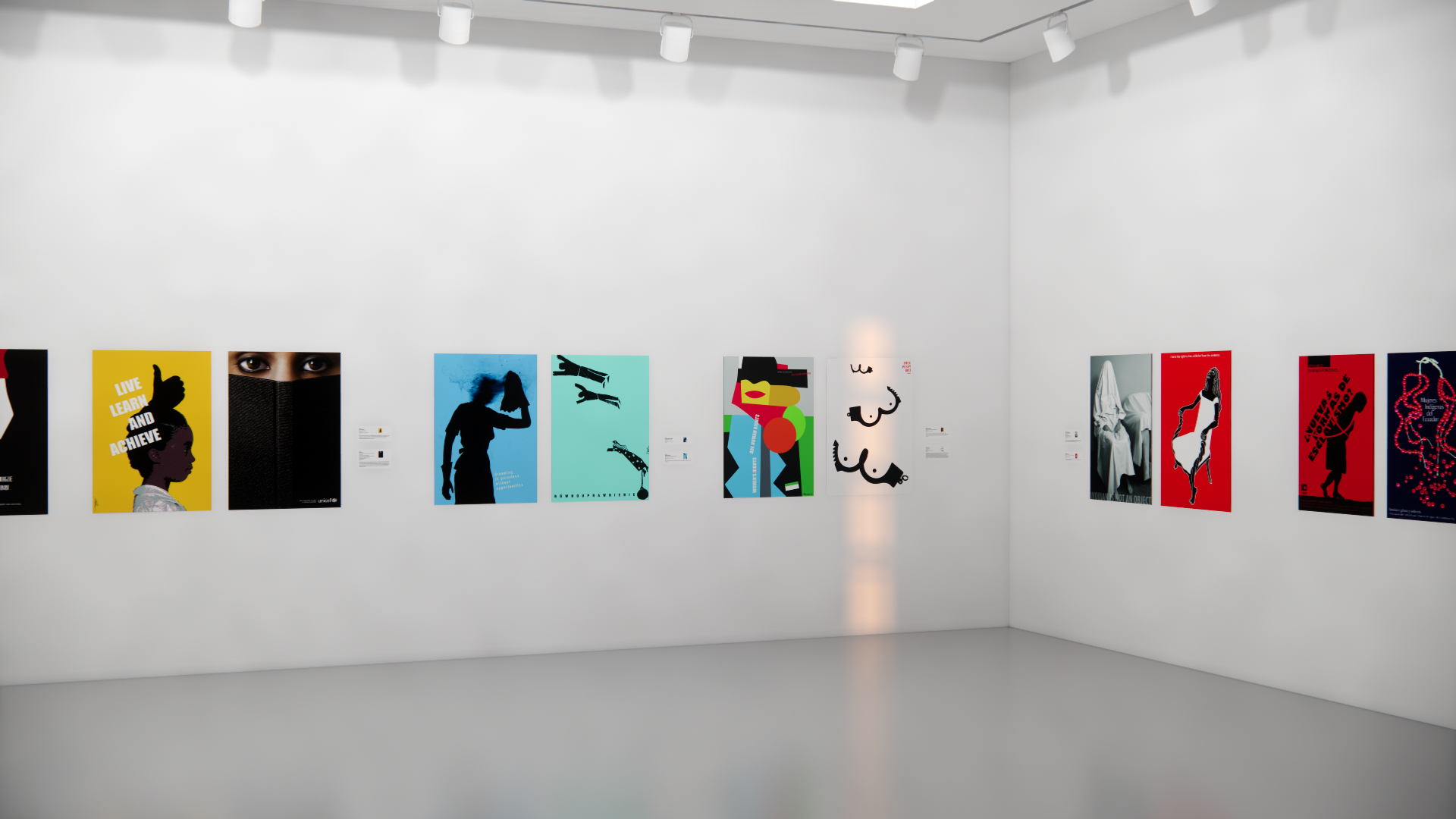 Installation View, Front East Gallery, Women's Rights are Human Rights Exhibition, Sept 15, 2021 to Dec 1, 2021