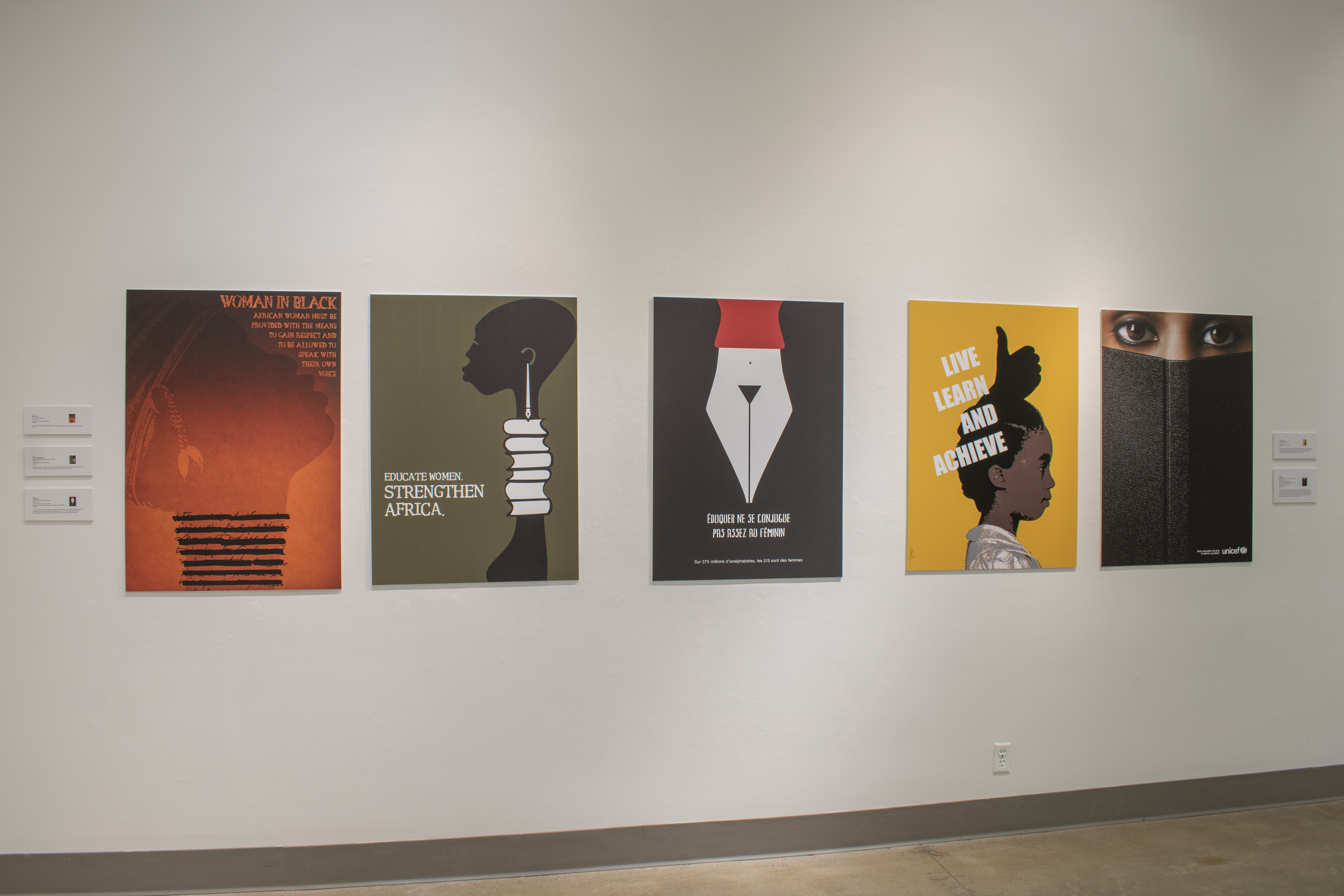 Installation View, Front East Gallery, Women's Rights are Human Rights Exhibition, Sept 15, 2021 to Dec 1, 2021