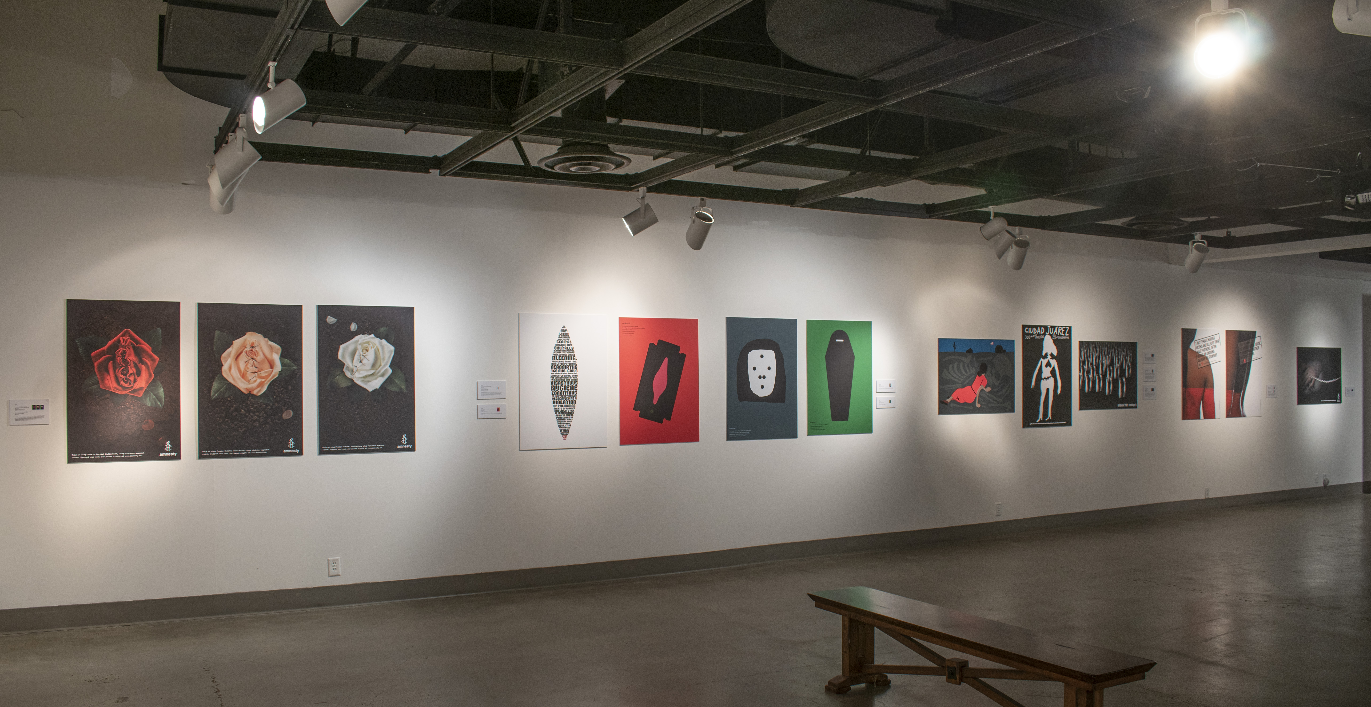 Installation View, Back Gallery, Women's Rights are Human Rights Exhibition, Sept 15, 2021 to Dec 1, 2021