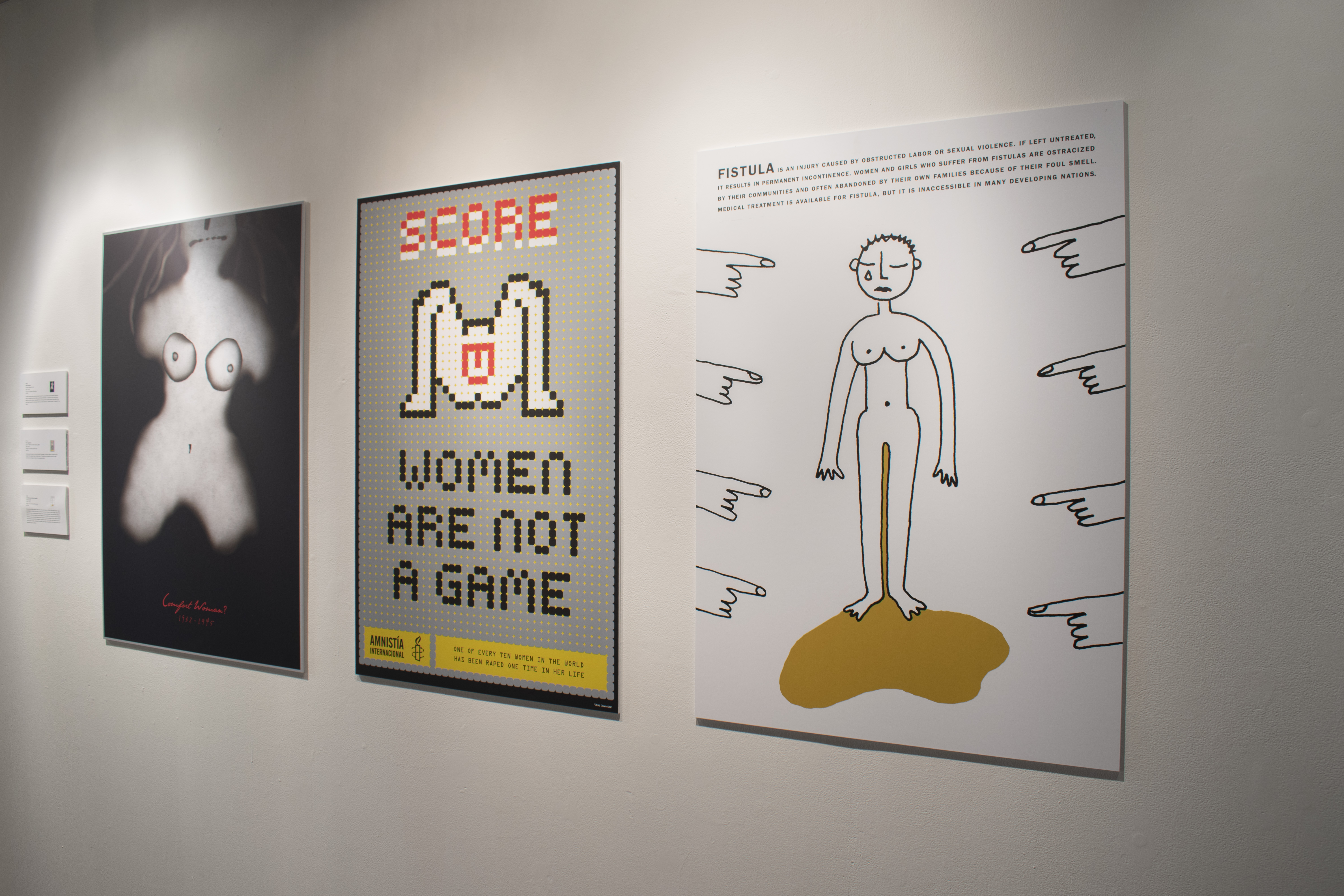 Installation View, Corridor Gallery, Women's Rights are Human Rights Exhibition, Sept 15, 2021 to Dec 1, 2021