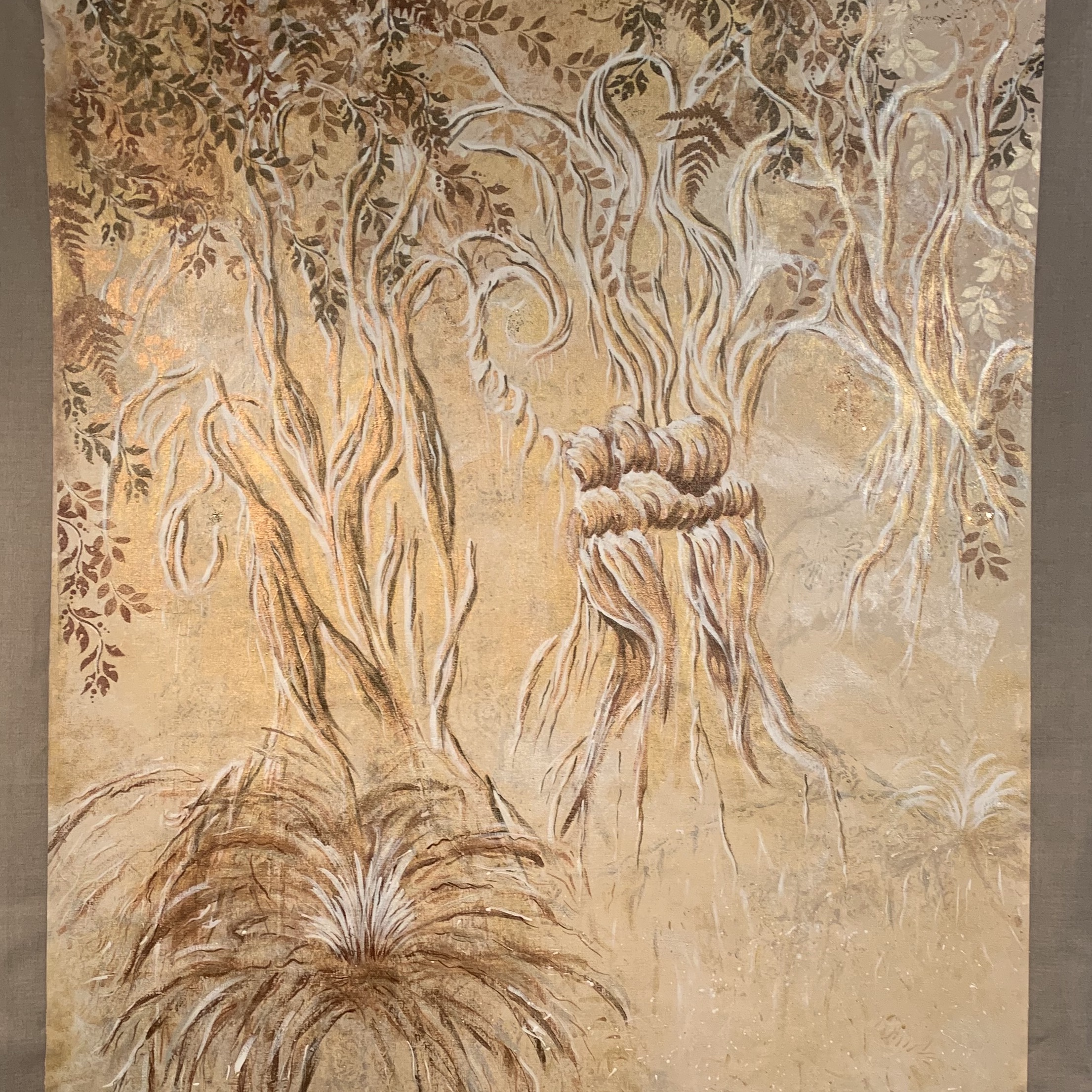 RR/700/22: painting on brown canvas of nature