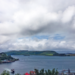 whisky: Image description: Photograph of landscape of blue sky and blue ocean