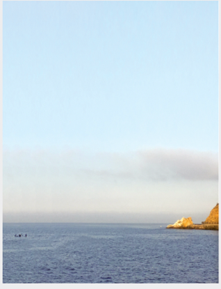 VF3698: Image description: photograph of blue sky and blue ocean