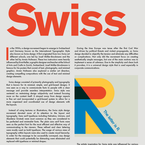 ​  Swiss Magazine Layout Design