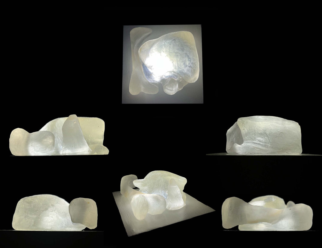 Ali Abdul Mateen-El​  Iceberg, 2022​ Resin cast from clay mold​ 8 x 6 x 6”​  Courtesy of the artist 