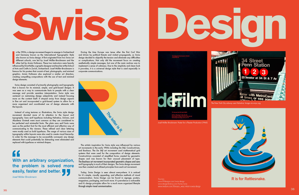 Swiss Magazine Layout Design