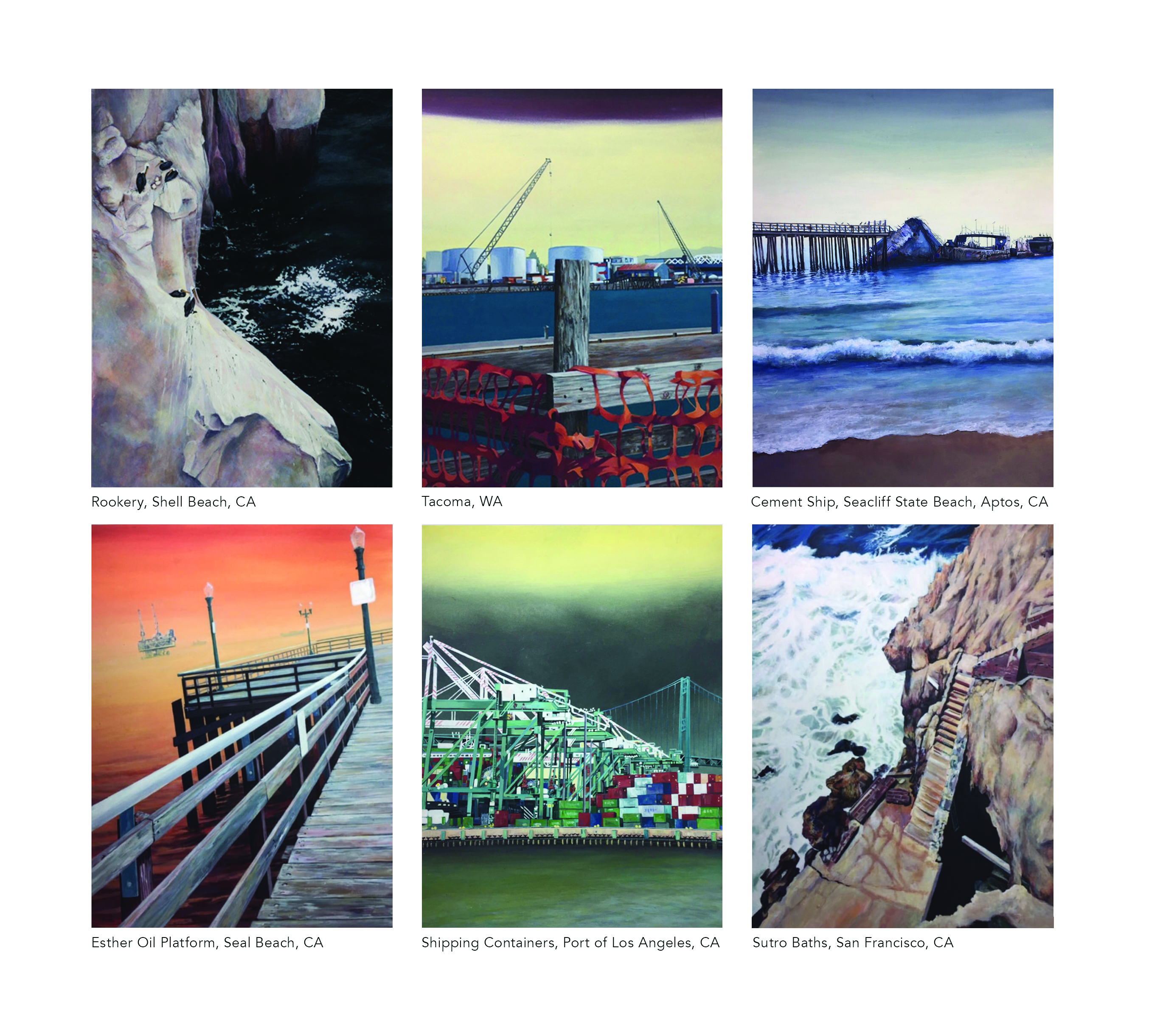 barbara tomason artwork of paintings of oceans around California