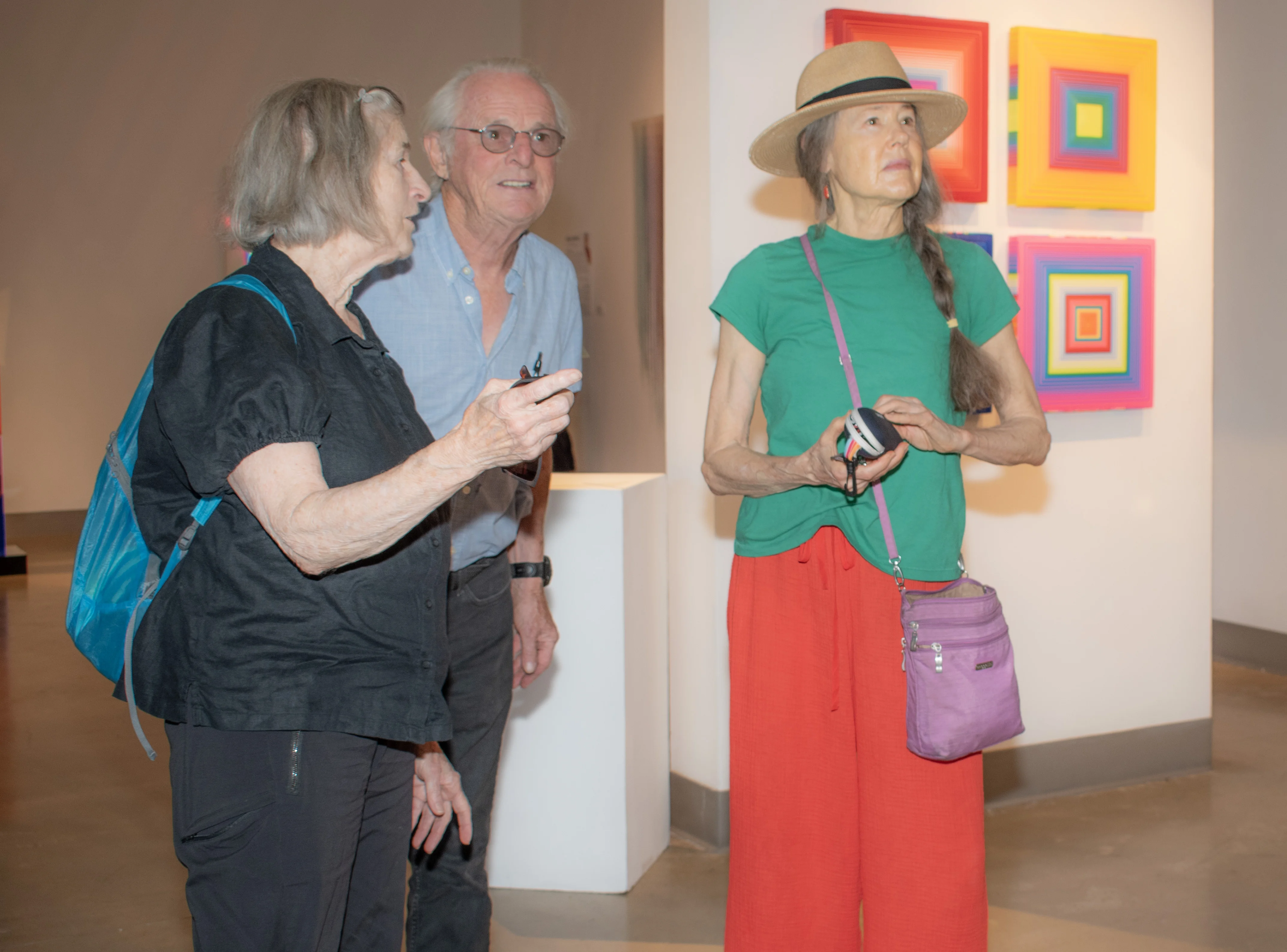 Phillip Vaughan and guests arrive at the "Color & Quirk" artist reception.