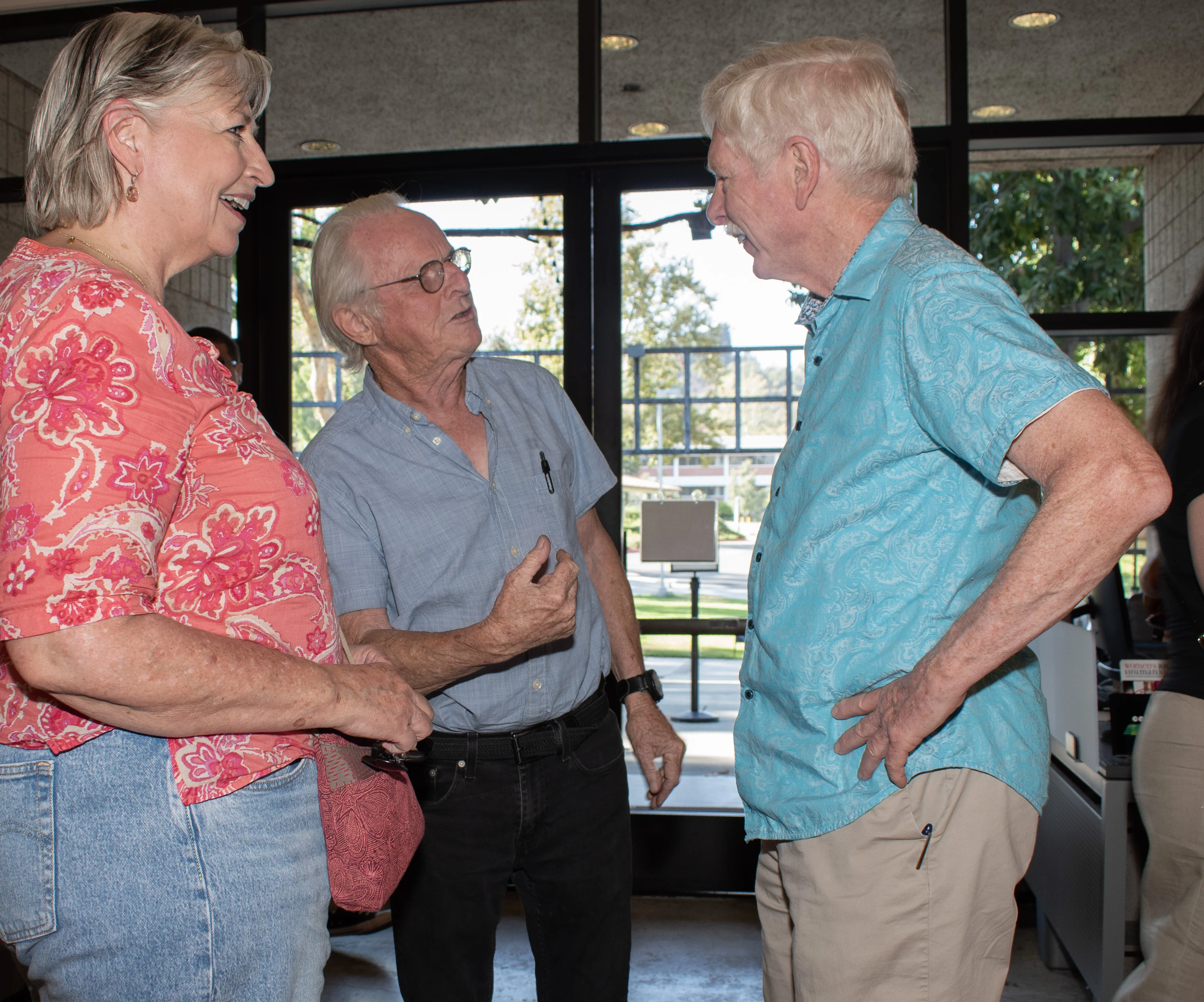 Artist Phillip Vaughan speaking and interacting with visitors.