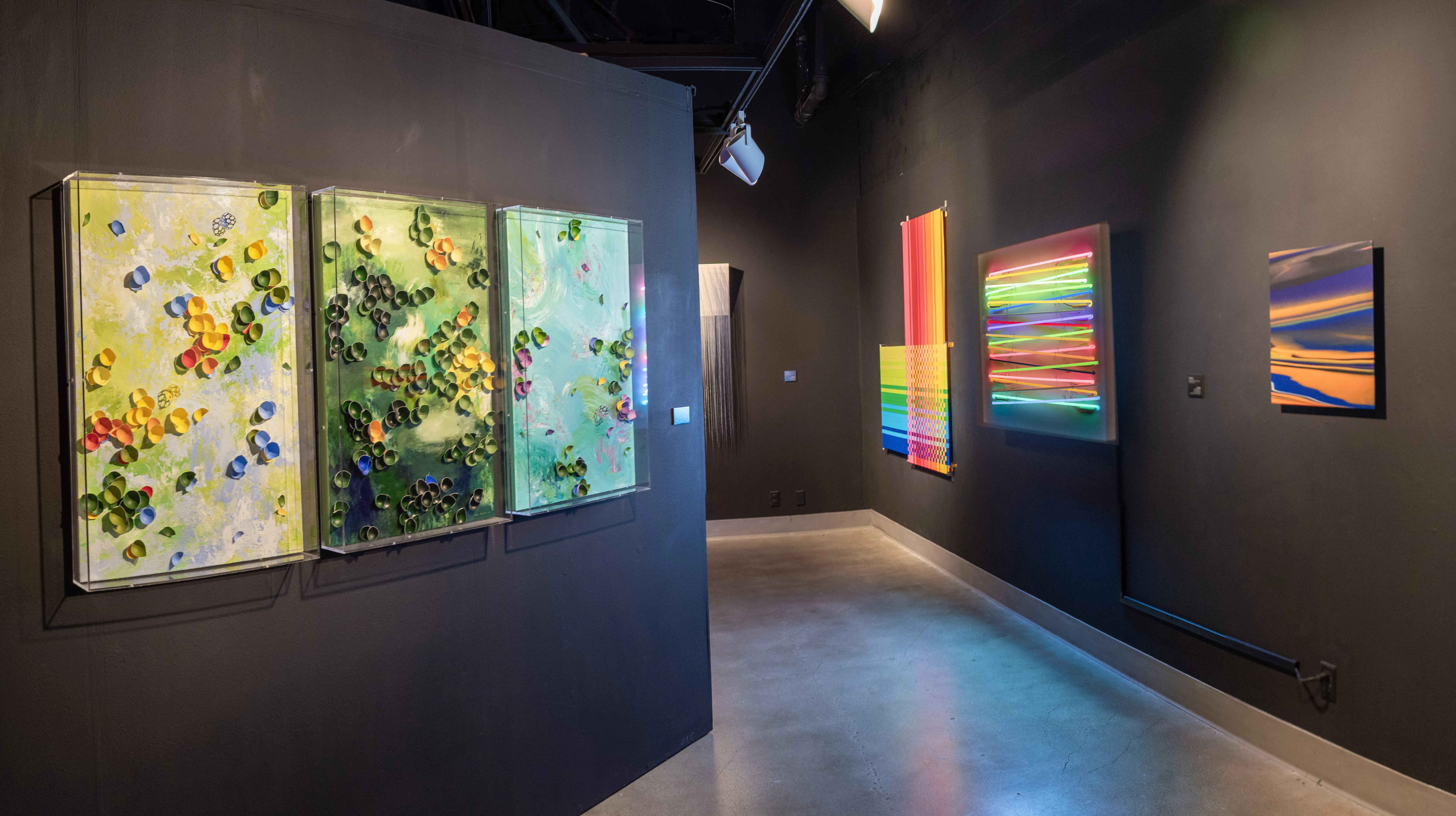 Installation shot of the Back Gallery's West wall.