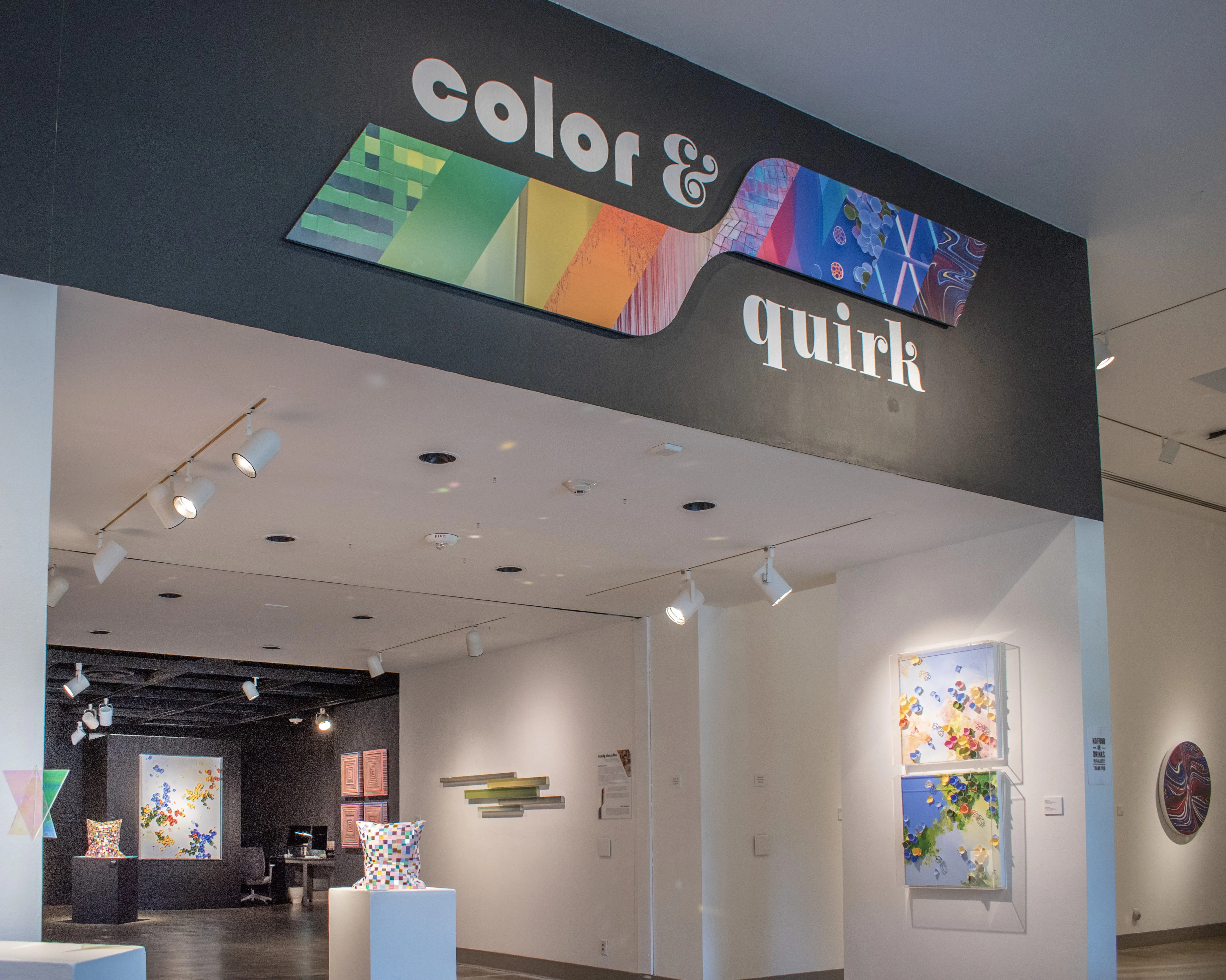 Front entrance of the Color & Quirk exhibition.