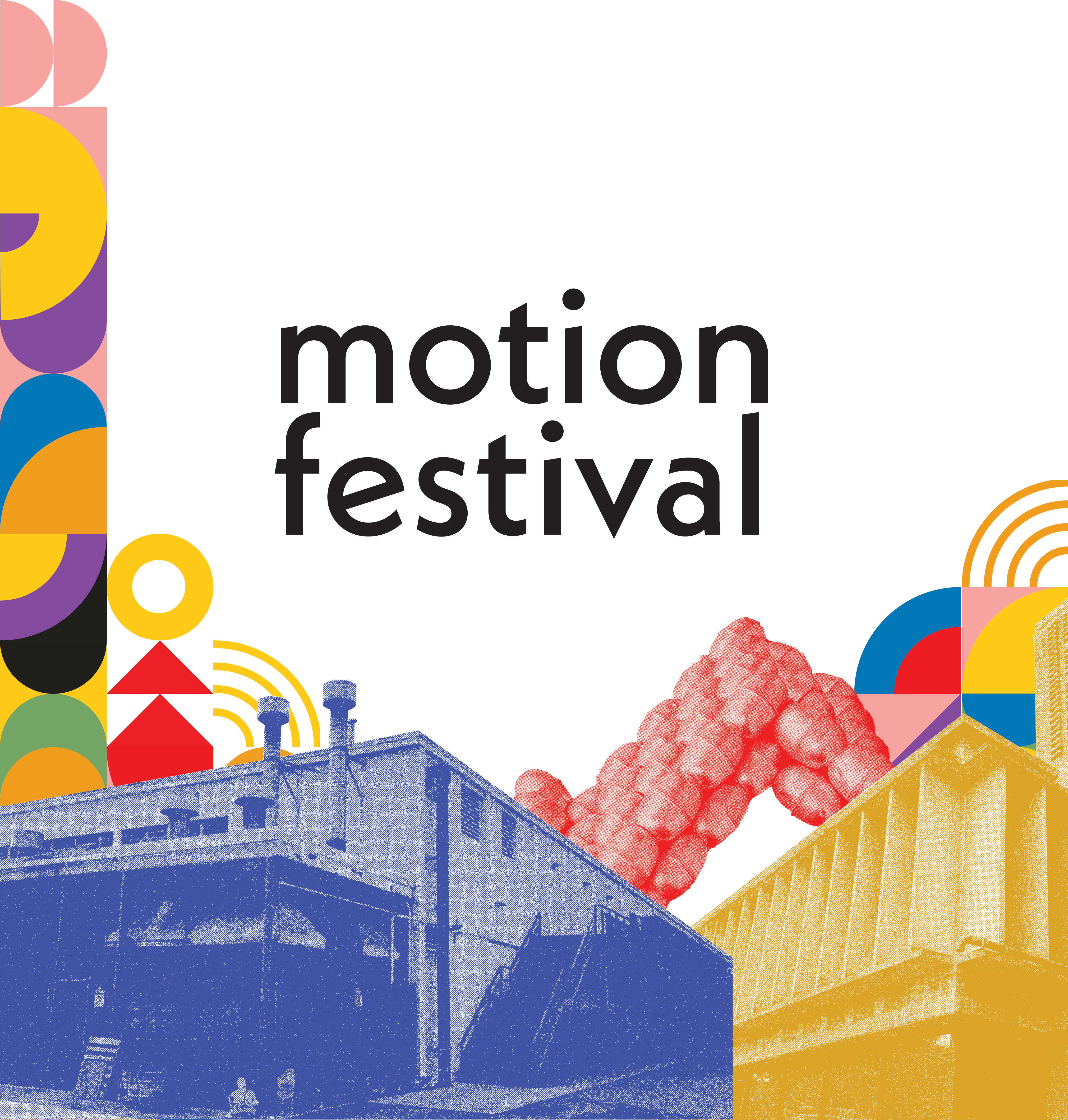 promotional image for polykroma motion festival.
