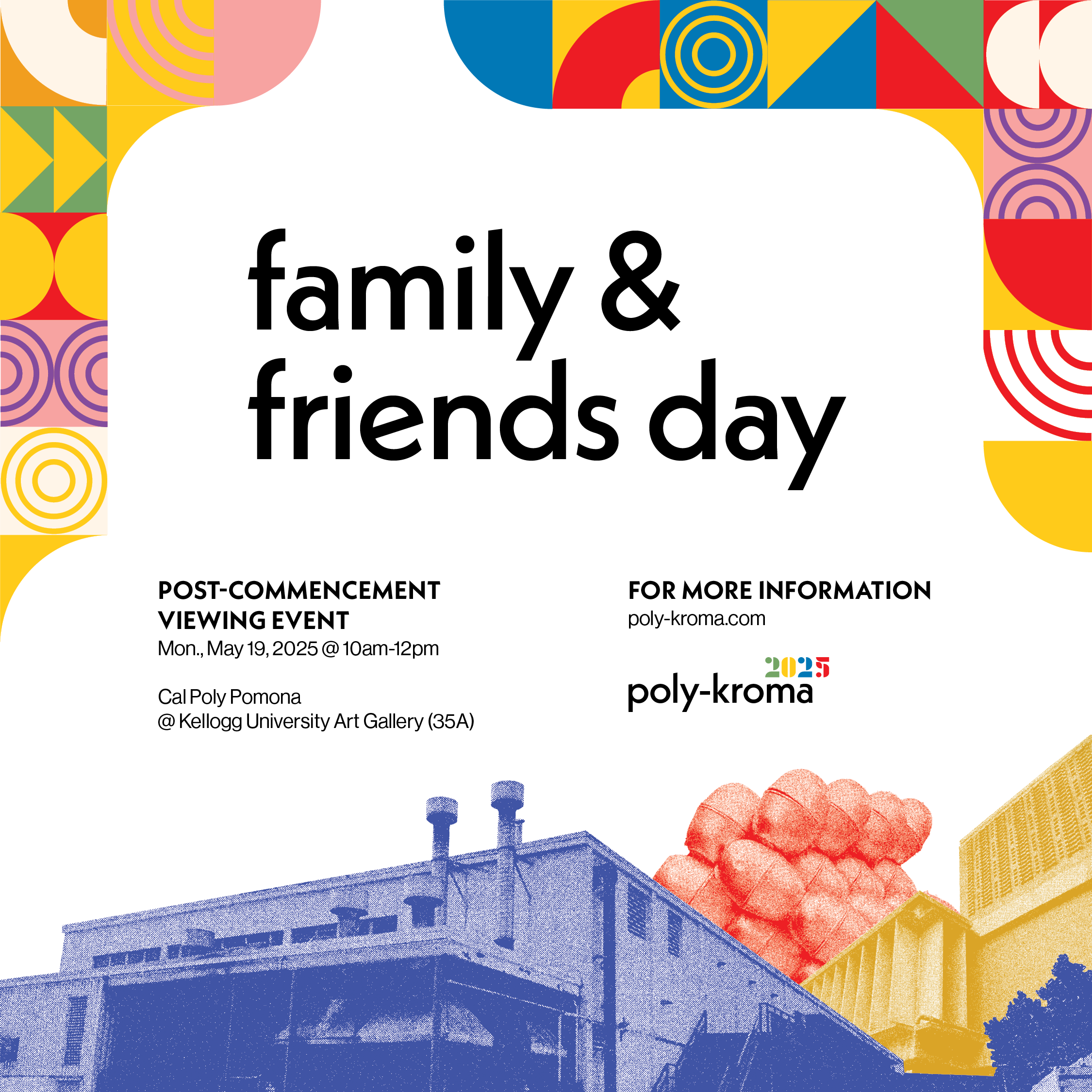 promotional image for polykroma family & friends day.