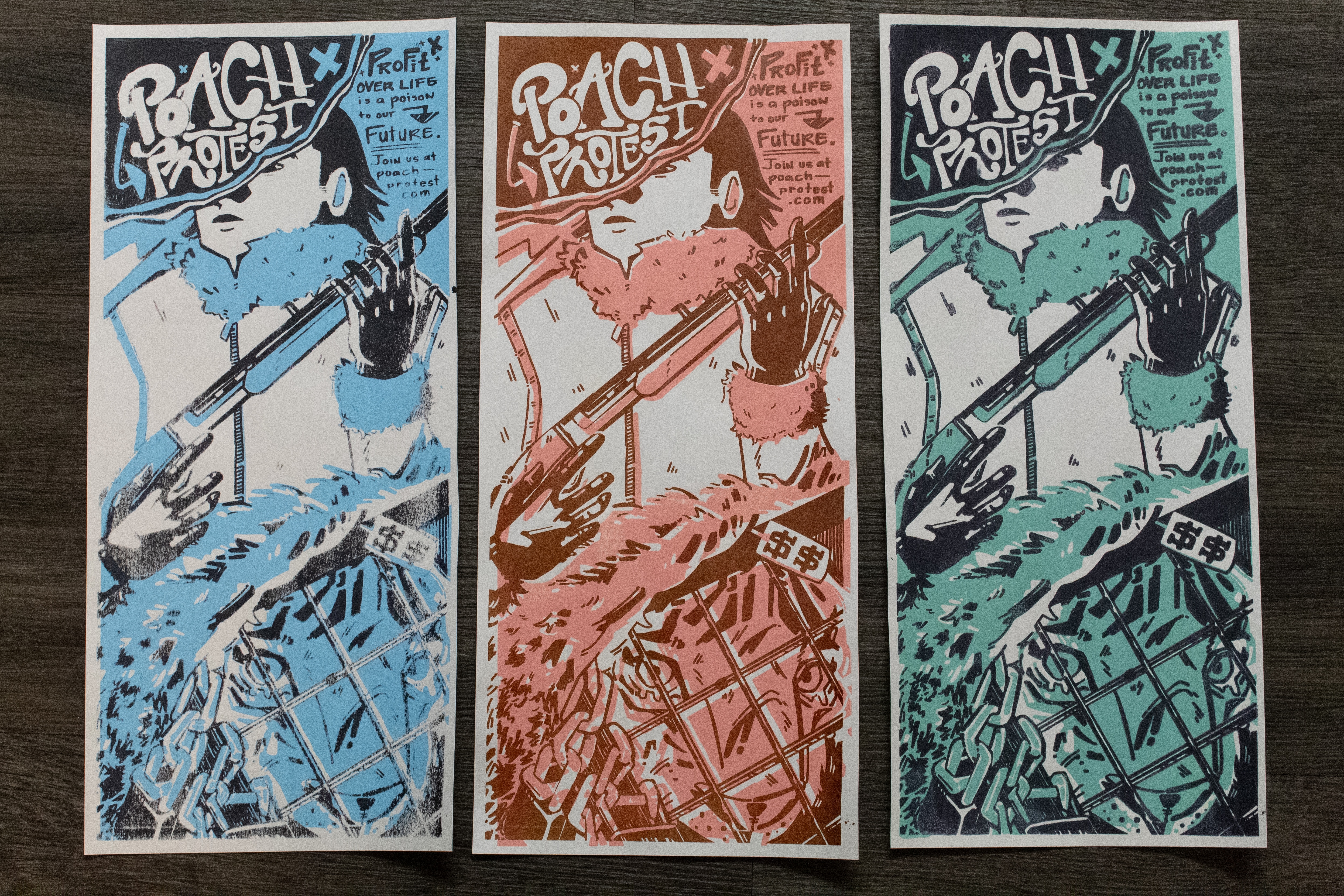 "Poach Protest Screenprint Poster" by Alexandra Junio