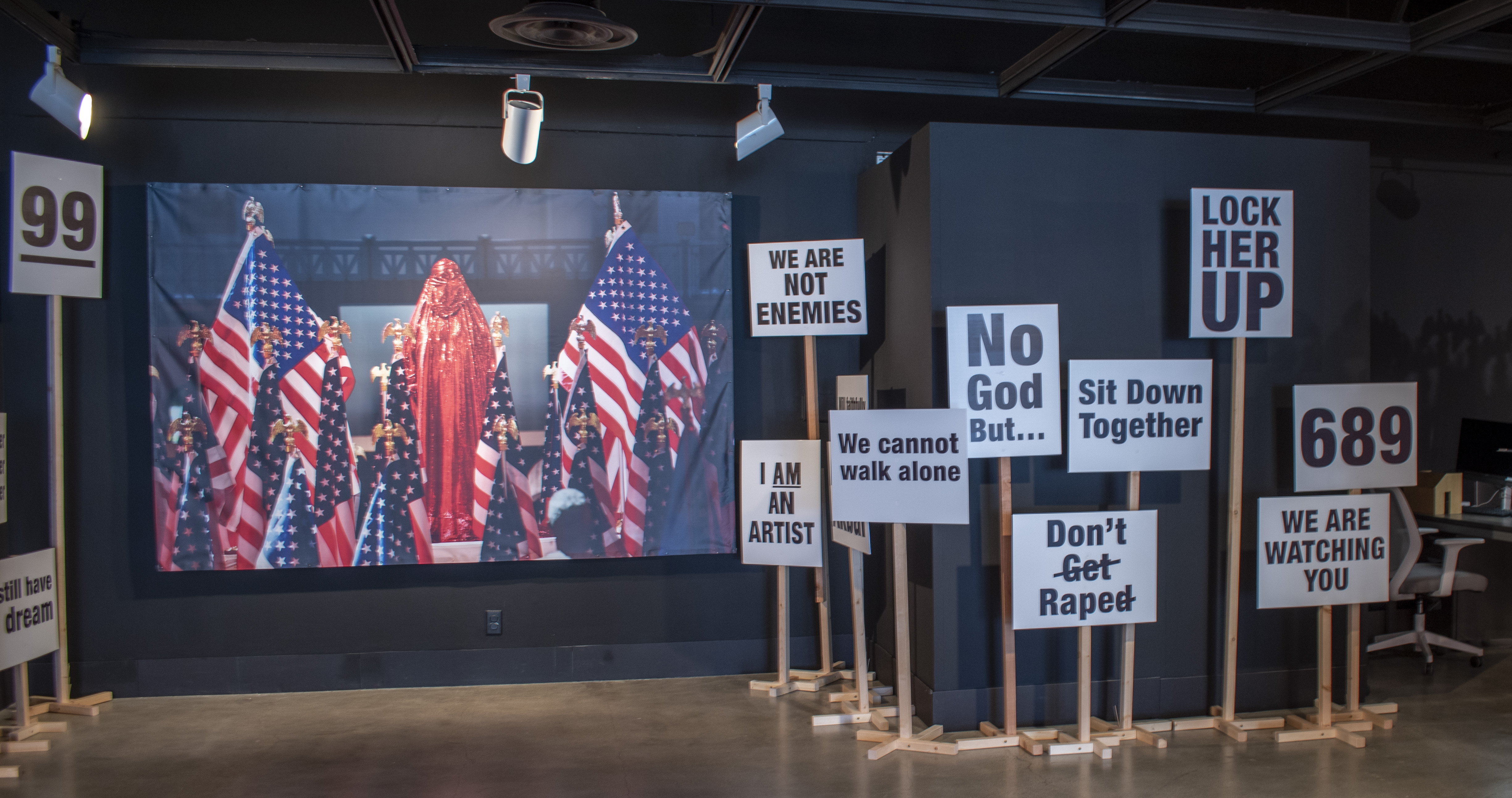 Installation photo of back gallery