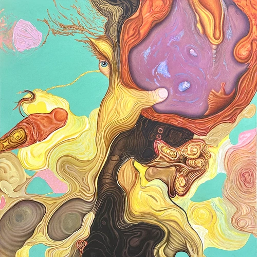 Detail shot of "A Lasting Impression (An Ode to David Lynch)" by David Hylton.