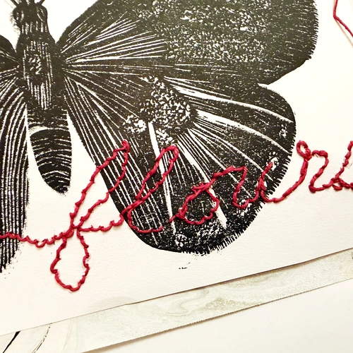 Detail shot of "Language" by Alyssa Lang.