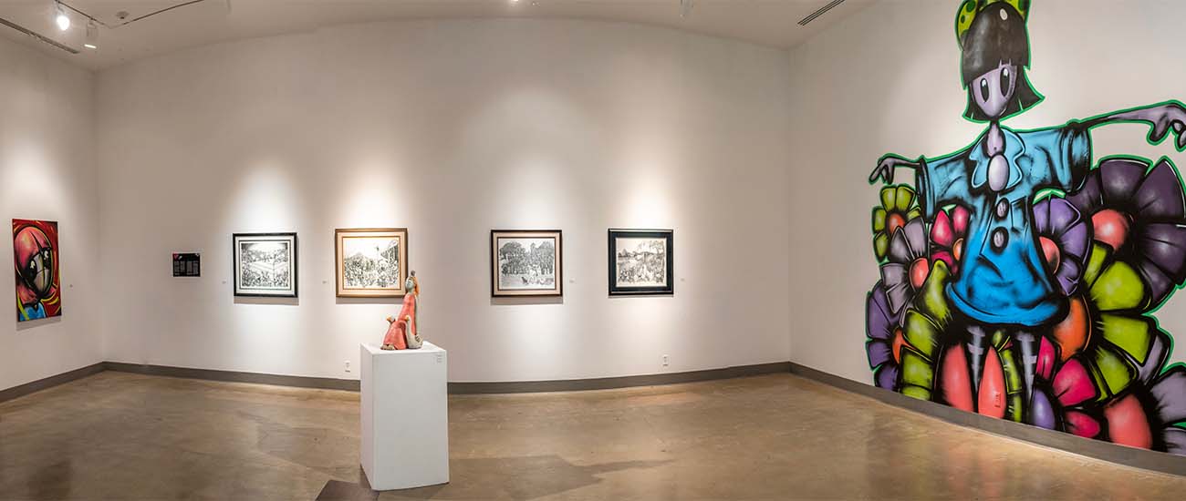 Installation View, East Wing of Gallery, Art Department Faculty Show Exhibition, Jan. 23 to Mar. 19, 2023. Photo Credit: Bill Gunn, Wolverine Photography.