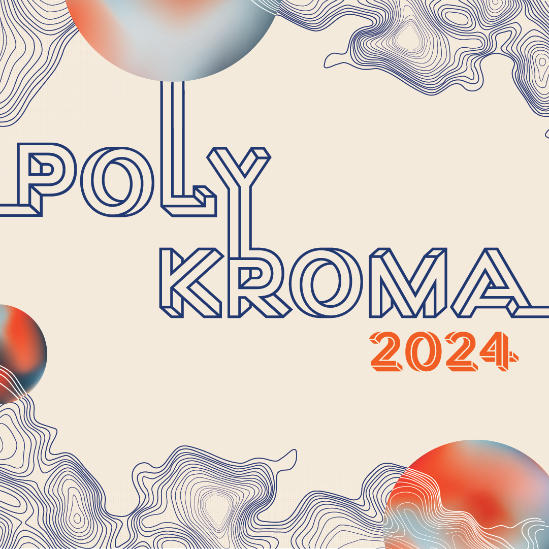 poly kroma in blue with linear swirls near the corner