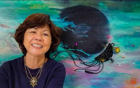 CPP Art Lecturer Ann Phong showcases solo exhibition at John Wayne Airport.