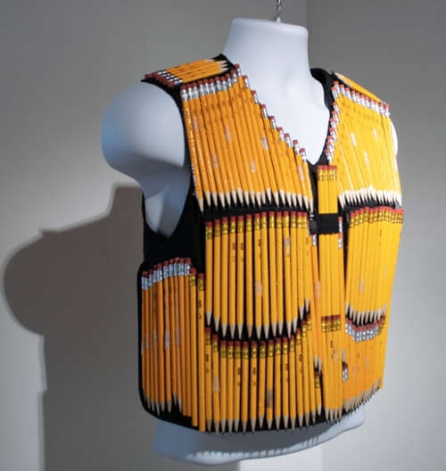 Vest made with #2 pencils