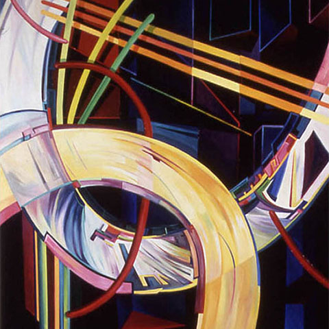 "Szyzgy" Oil/linen 54"x48" 1989