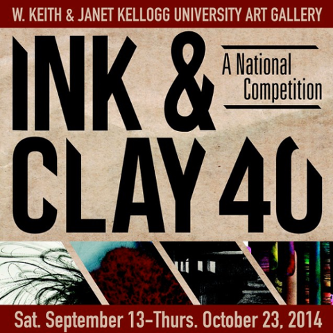 W. Keith & Janet Kellogg University Art Gallery Ink & Clay 40 A National Competition | Sat. September 13 - Thurs. October 23, 2014