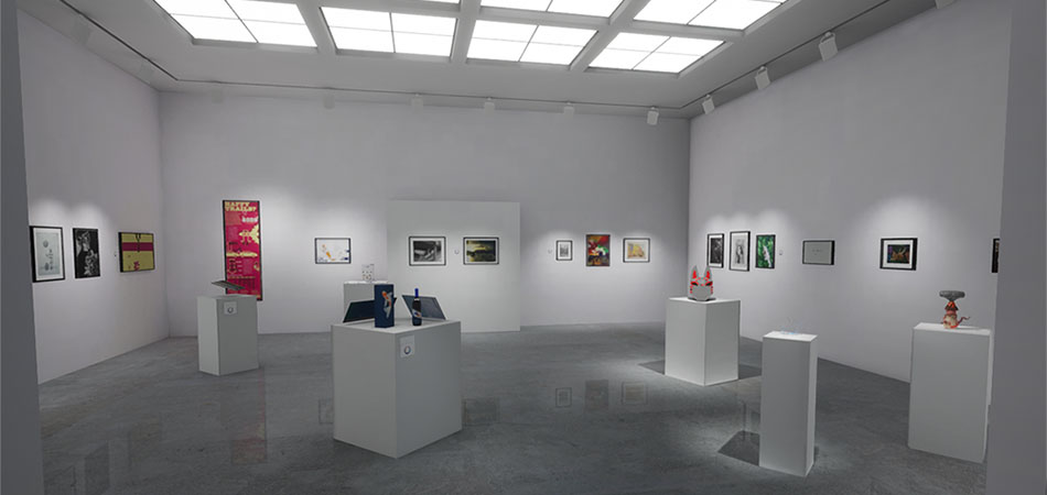Installation View, Front West Gallery, Polykroma 2021 Exhibition, May 8, 2021 to May 20, 2021.