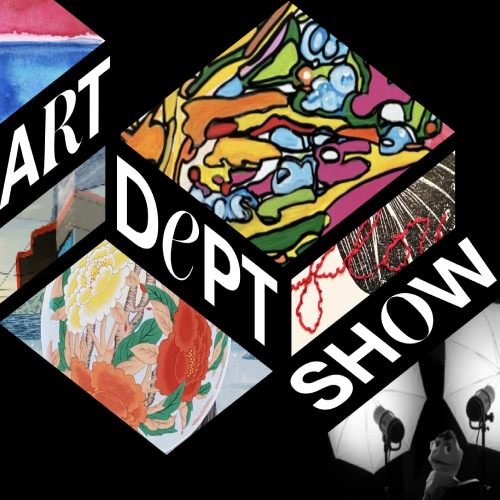 Promotional graphic for the "Art Department Triennial" exhibit.