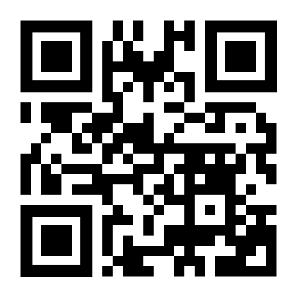 Qr code leading to a registration site for the opening exhibition of the Art Department Triennial Show