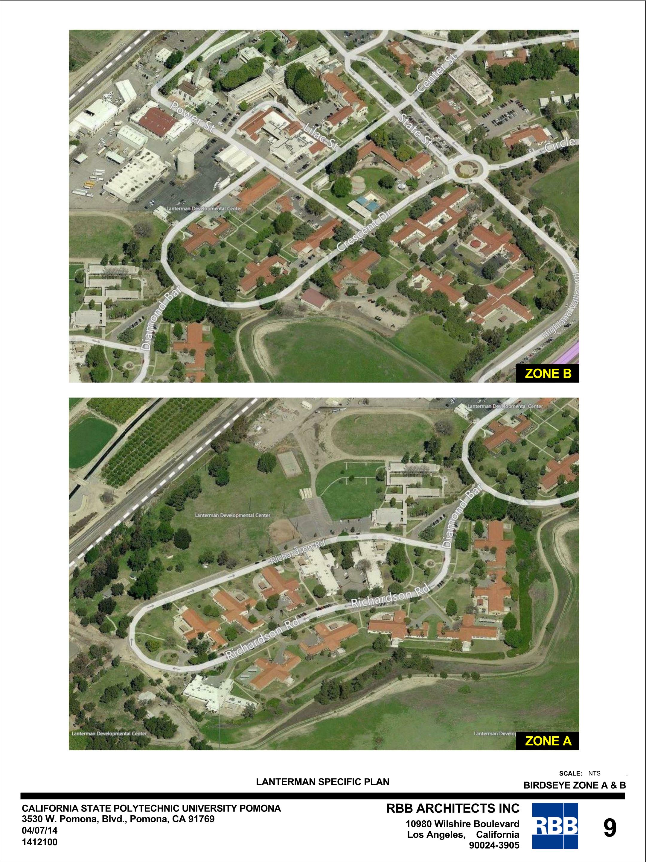 Closeup of Zone A and B