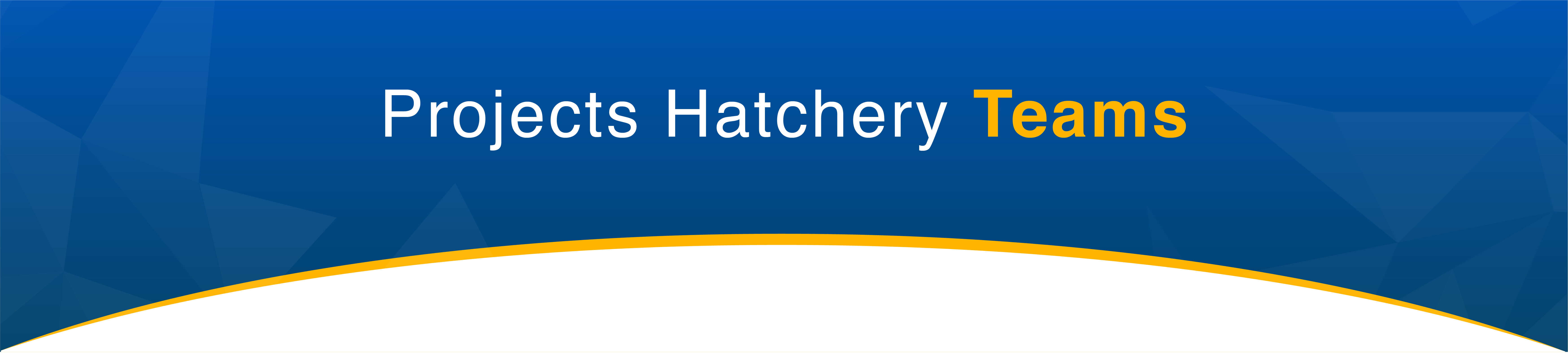 Projects Hatchery Banner on blue background