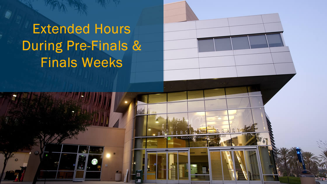 extended hours during pre-finals and finals weeks