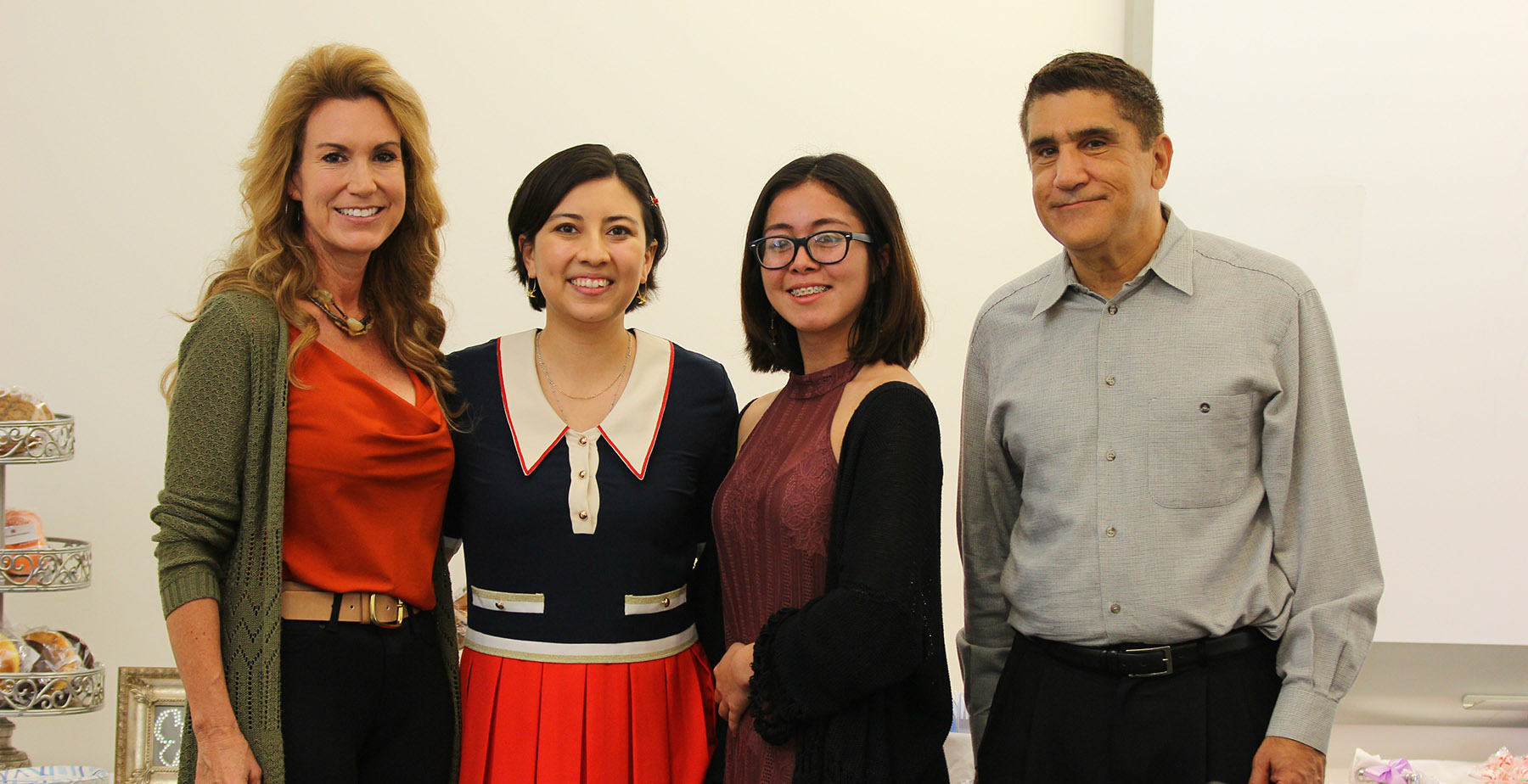 Aiyana Castanon & Gabrielle Ortega Chavez with Mr. and Mrs. Claude Coppel's daughter and son, Susannah Burica and Alan Coppel